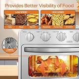 Geek Chef Air Fryer Toaster Oven Combo, 16QT 5-in-1 Toaster Ovens Countertop, Convection AirFryer with Bake, Air fryer & Toaster, Broil and Warm Functions, Stainless Steel Easy Oven for Wonder Meals — image 5