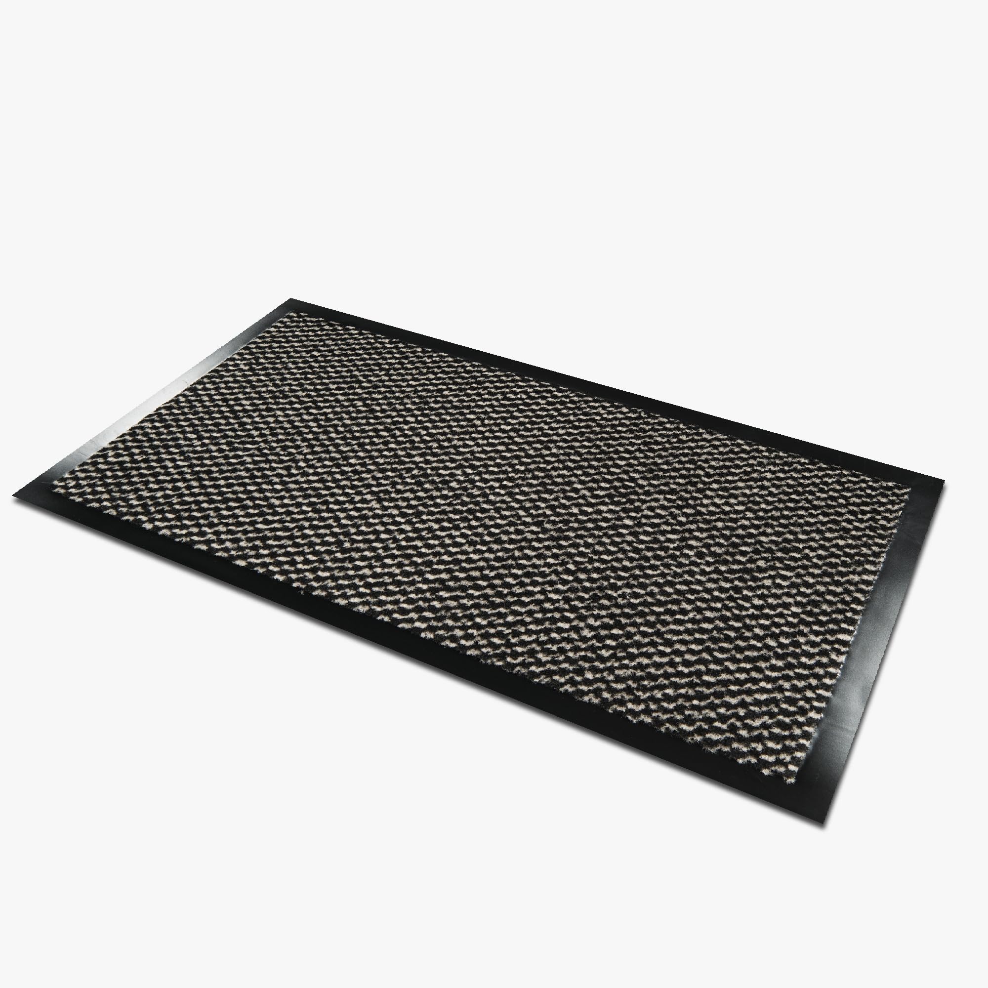 Comart - Zerbino Asciugapassi New - Tappeto per Ingresso Esterno e Interno - Fibra Sintetica - Antipioggia - Assorbente - Tappetino Fuori Porta Sottile - Antiscivolo - Lavabile - Grigio - 50x80 cm