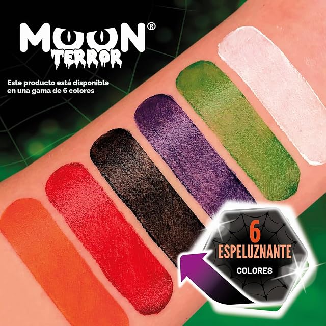 Foto 8 de 8 de Moon Terror Barra de pintura facial de Halloween, crayón corporal