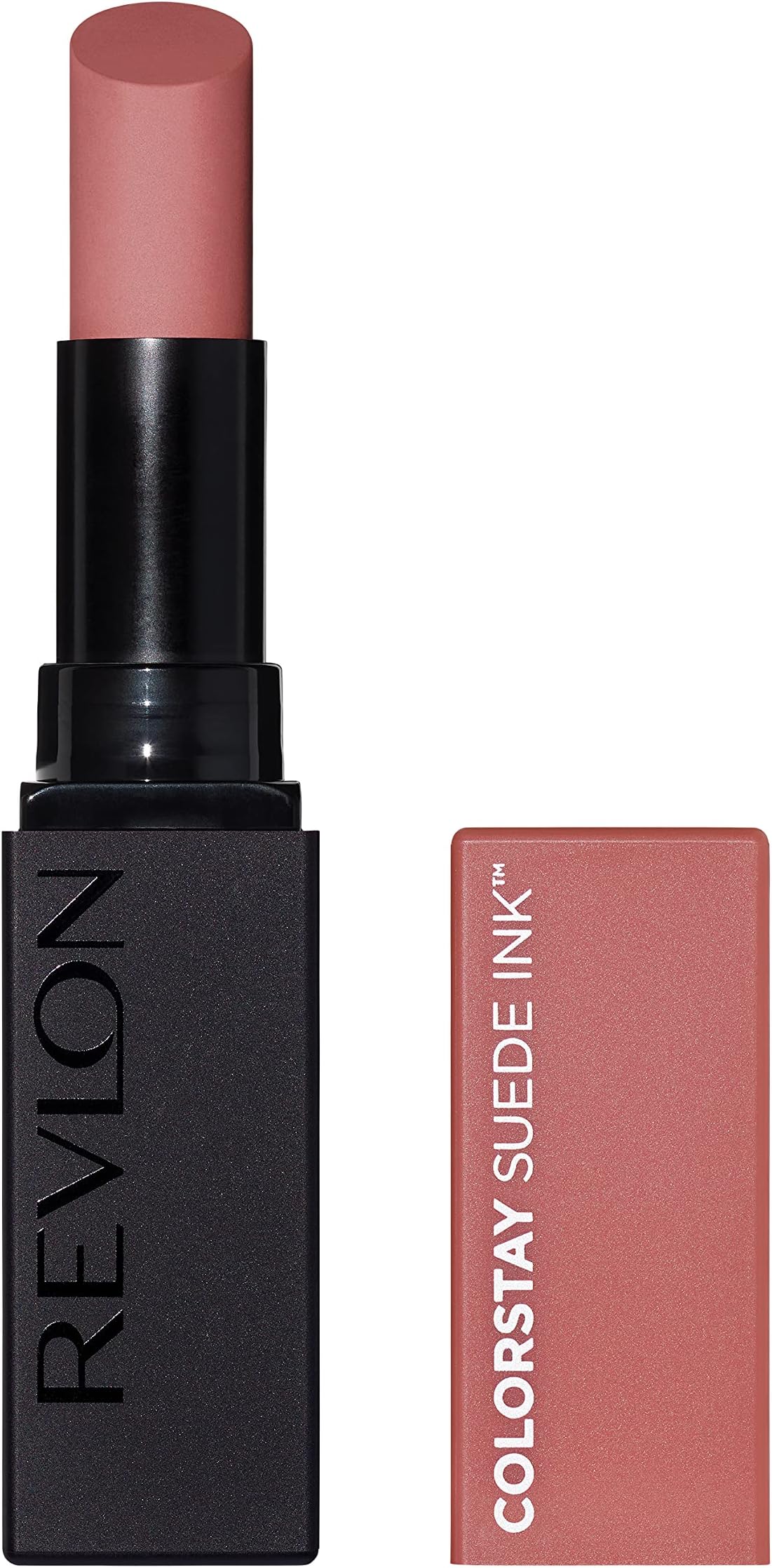 Revlon Lipstick, ColorStay Suede Ink, Built-in Primer, Infused with Vitamin E, Waterproof, Smudge-proof, Matte Color, 001 Gut Instict, 0.09 oz
