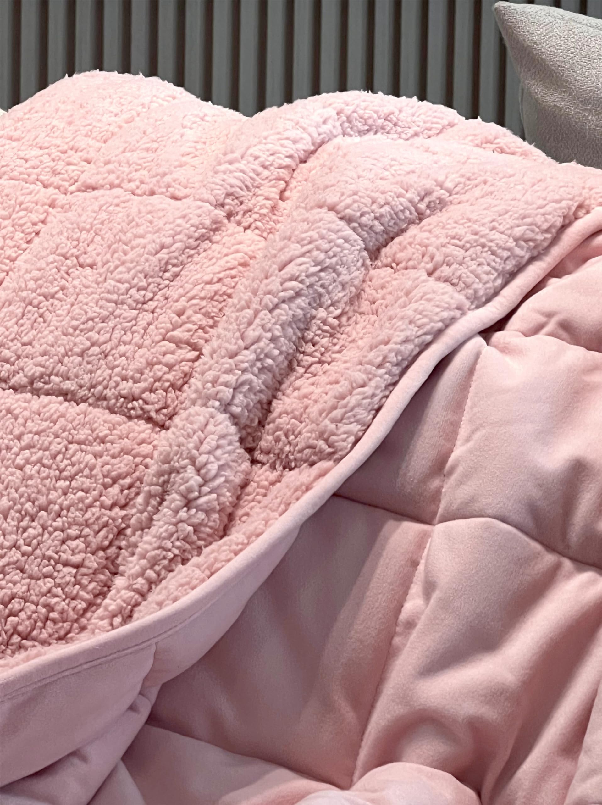 Weighted Blanket Pink Sherpa Weighted Blanket For All Season,Both