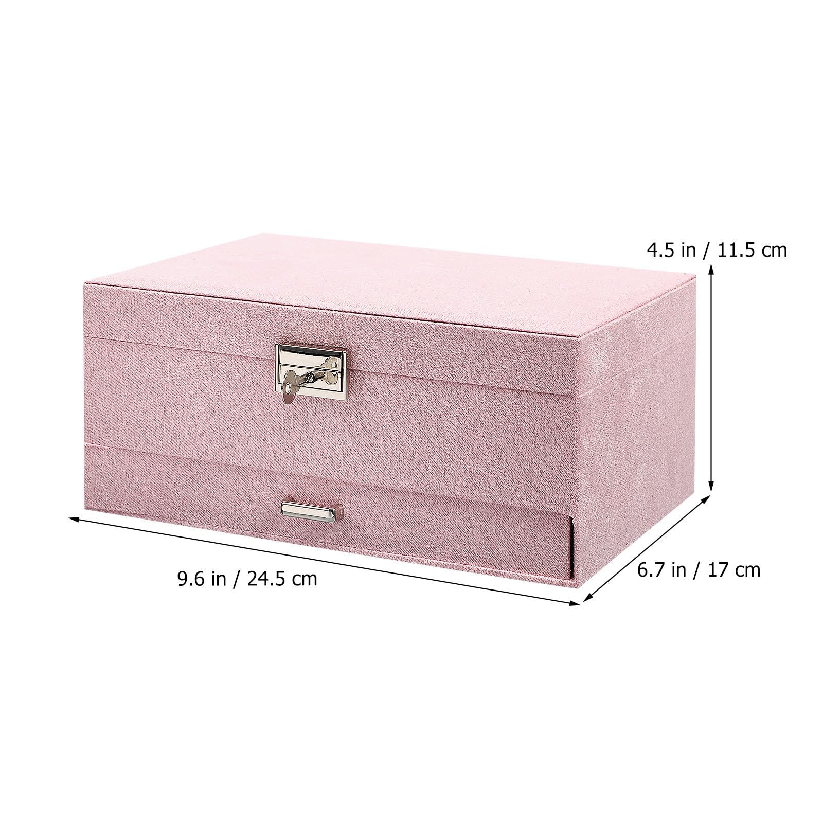 OUNONA Joyero Rosa Organizador de Joyas Cajones, de Varias Capas