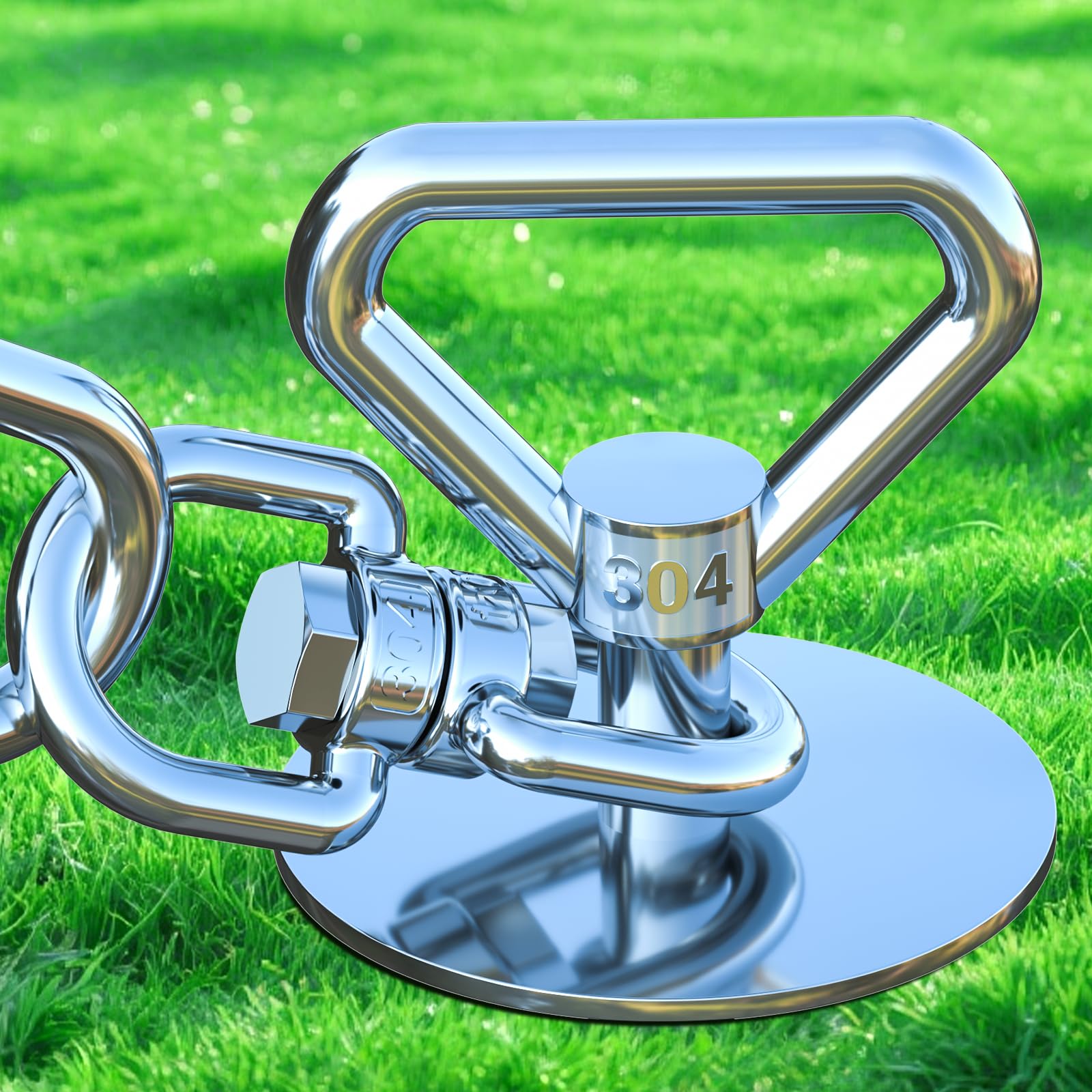 Dog Tie Out Stake (2-Pack),360°Swivel Run Stake,for Yard,Use Any Dog Tie Out Cable or Yard Leash