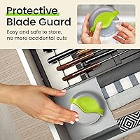 Vista 4 de Kitchy Pizza Cutter Wheel with Protective Blade Cover, Ergonomic Pizza Slicer (Green)