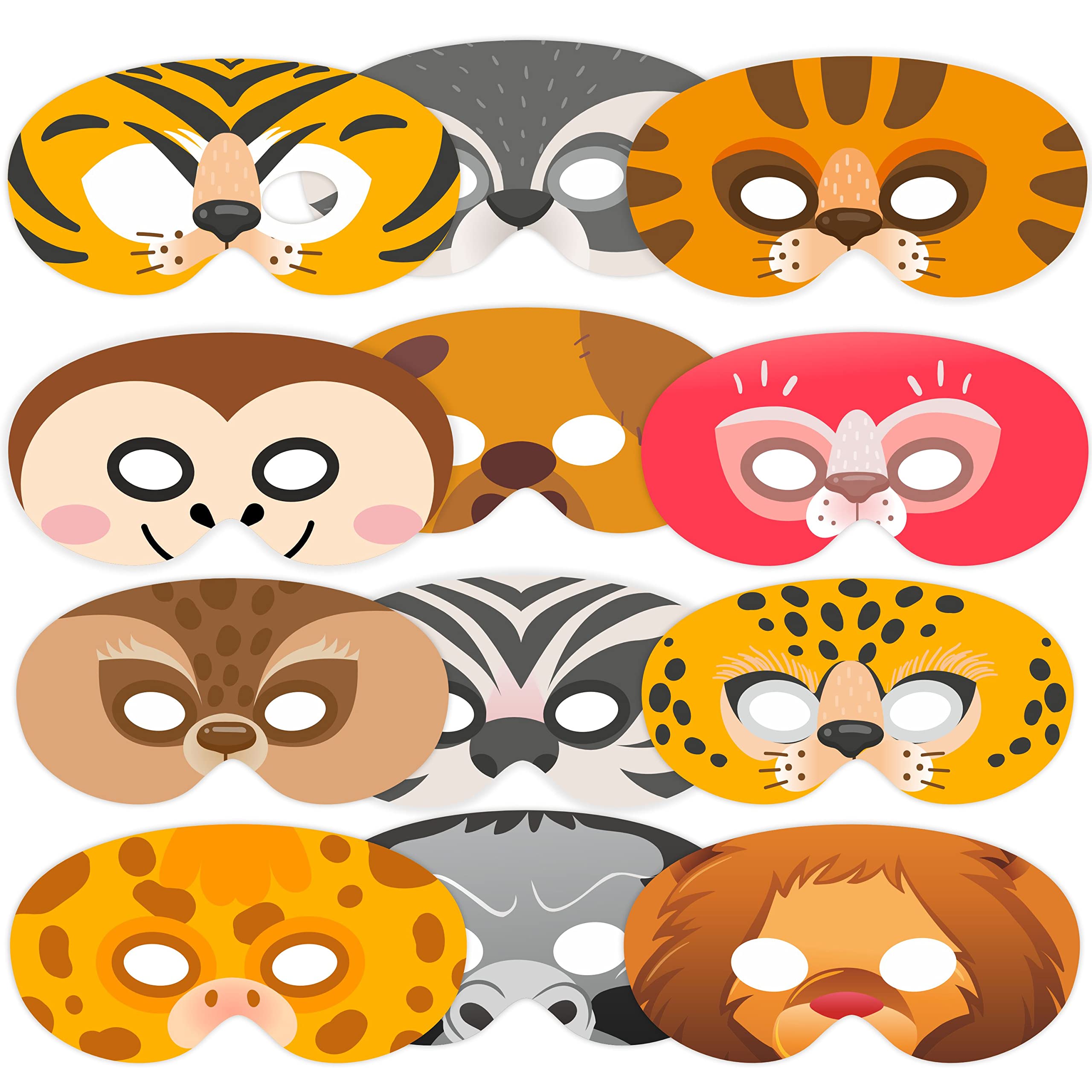 WOBBOX Animal Eye Mask For Kids, Eye Mask For Kids Birthday Party, Animal Theme Eye Mask (B0C444VBCB) Amazon Price History, Amazon Price Tracker