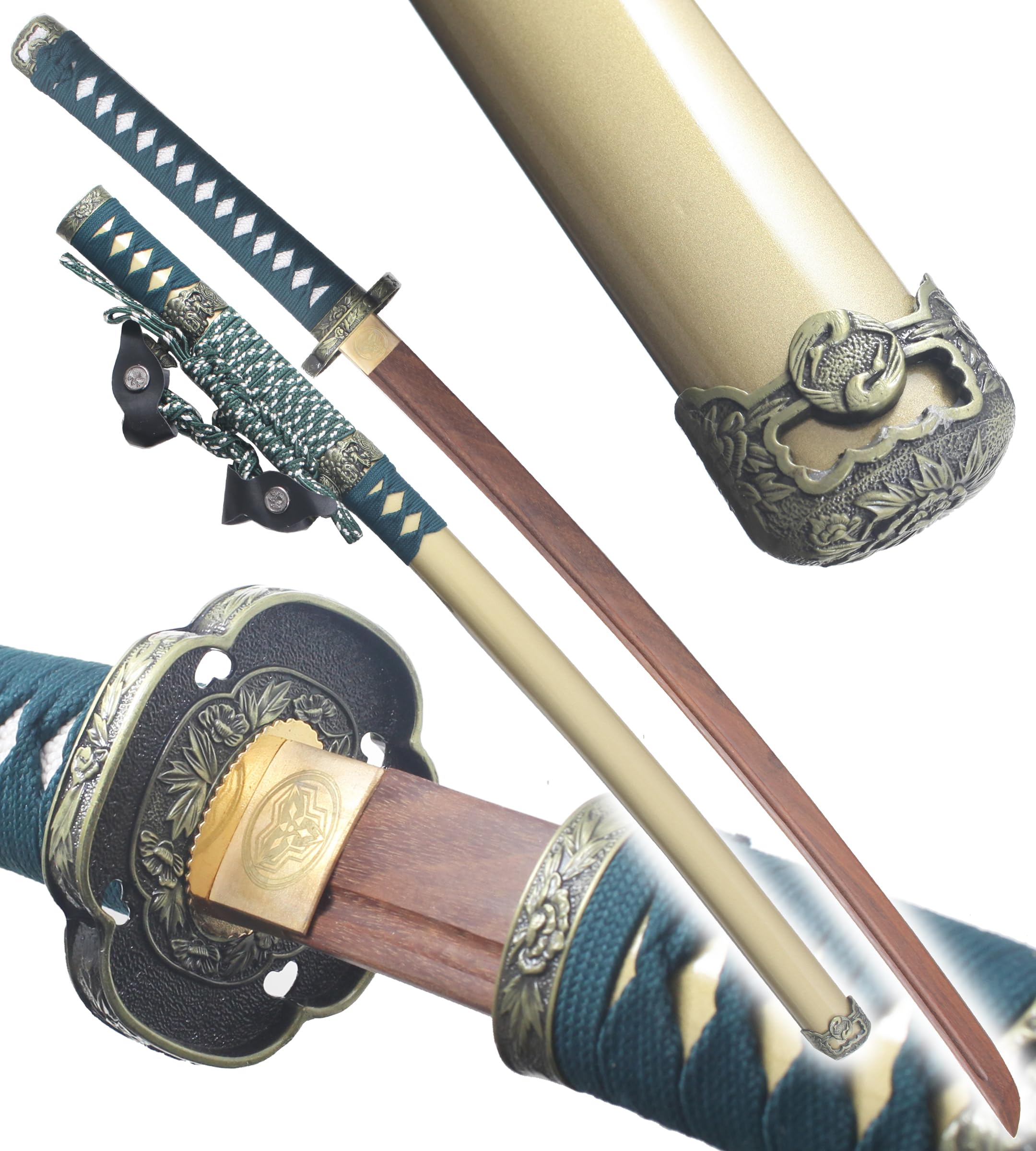 Danzan Katana Japonais en Bois Lame en Bois Sabre Epee Samourai Katana Hana - Lame Bois Wenge - DAN-WD-610-GR
