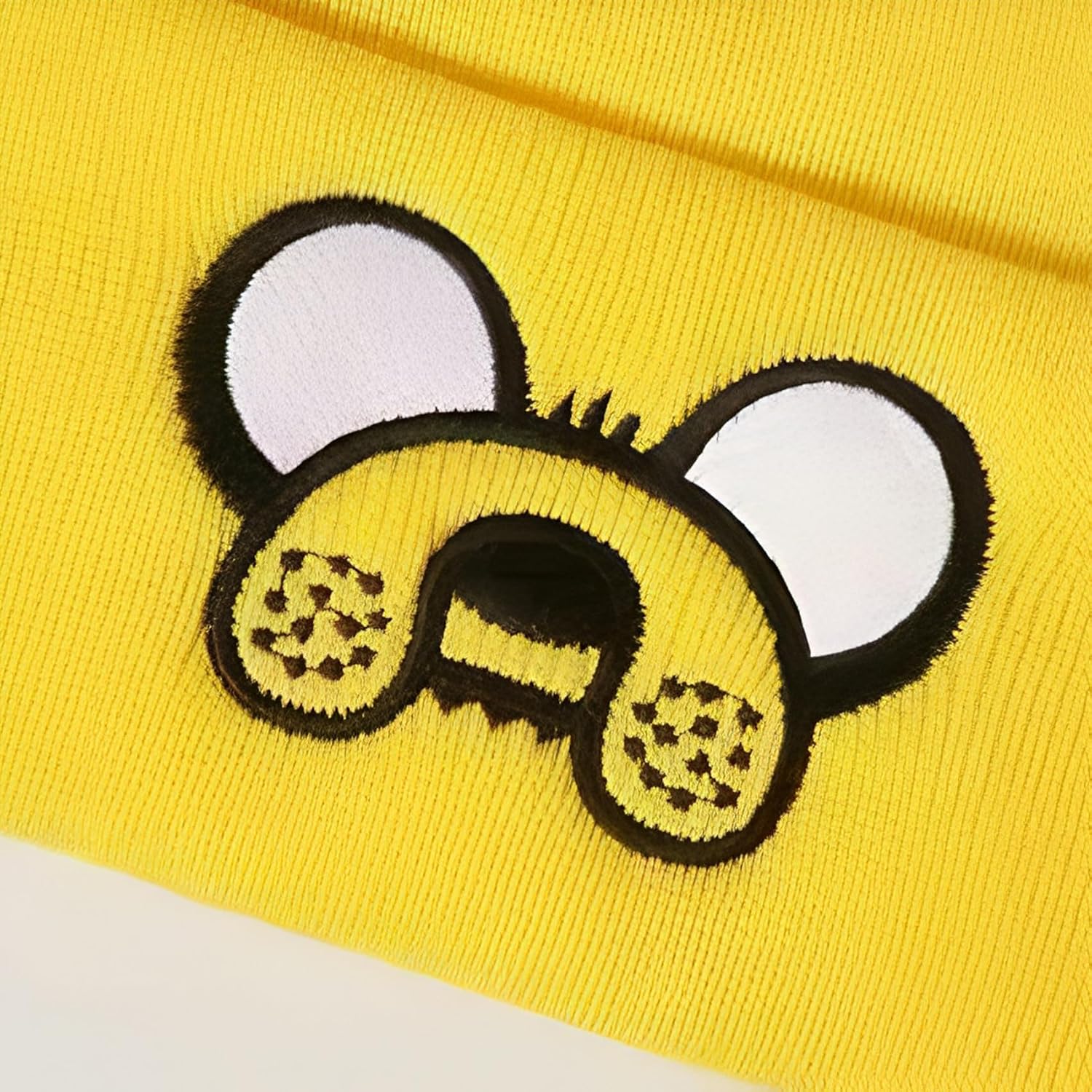 Beanie for Men Women, Unisex Cuffed Yellow Beanies Embroidered Winter Beanies Hats Cartoon Designed Warm Skull Knit Hat Halloween Party Beanie