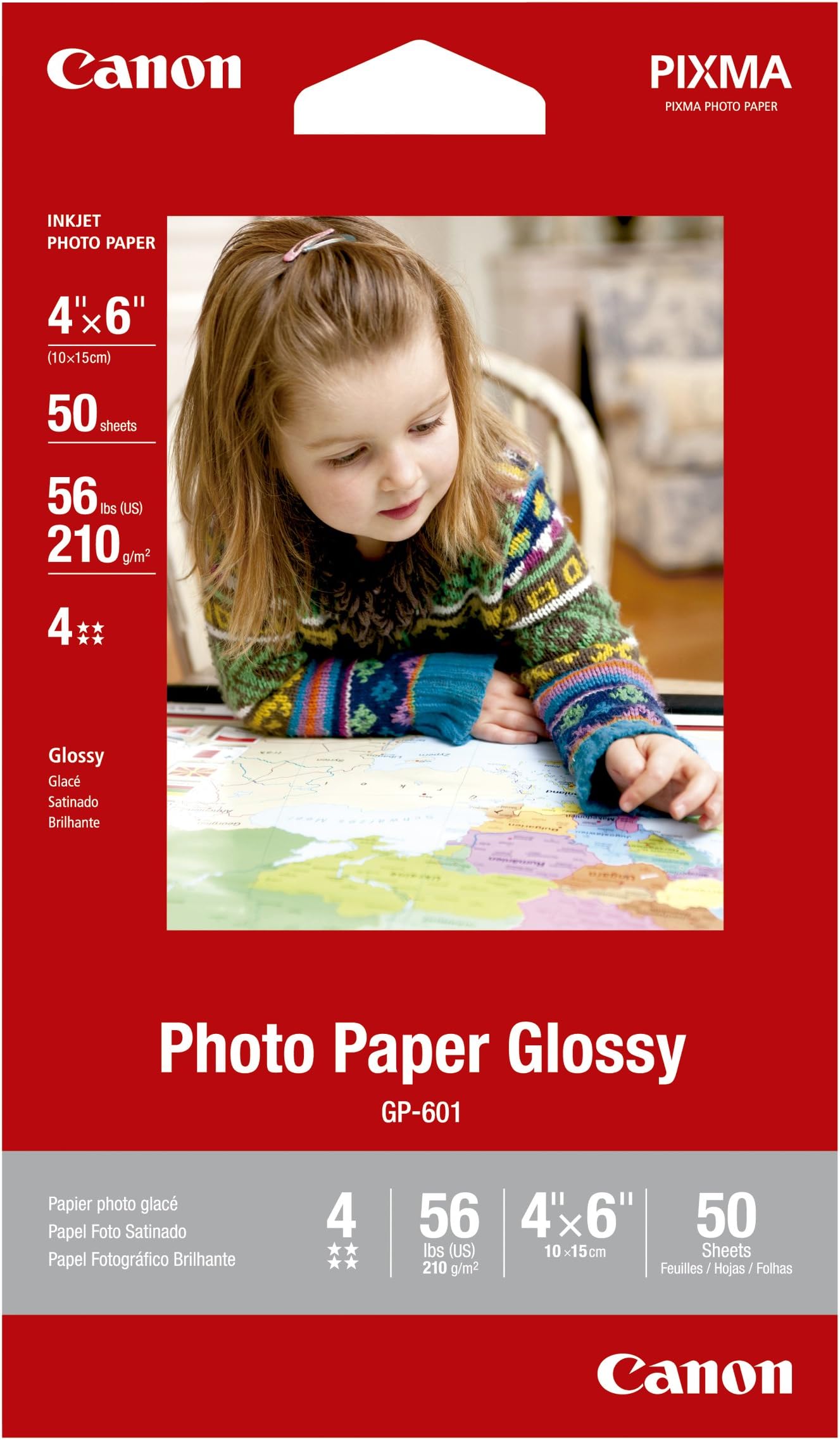 Canon Photo Paper Plus Glossy II 4x6" (300 Sheets, 3-Pack) - High Gloss Photo Paper For Printing - View #6