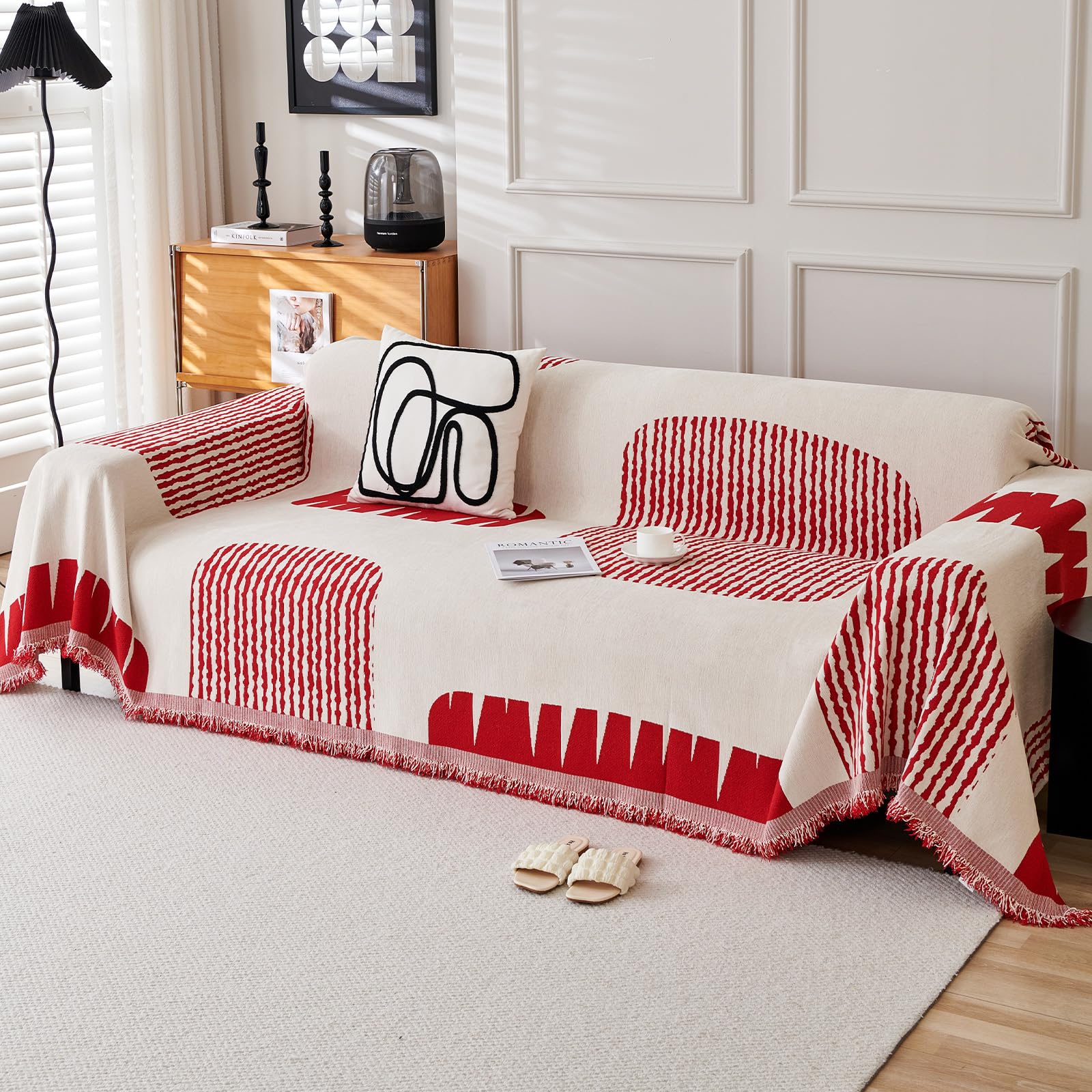 VanderHOME Chenille deken zachte plaids voor banken