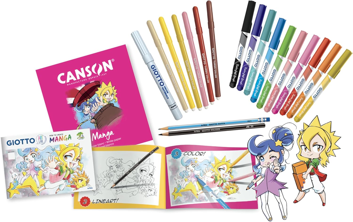 GIOTTO Art Lab Manga Set