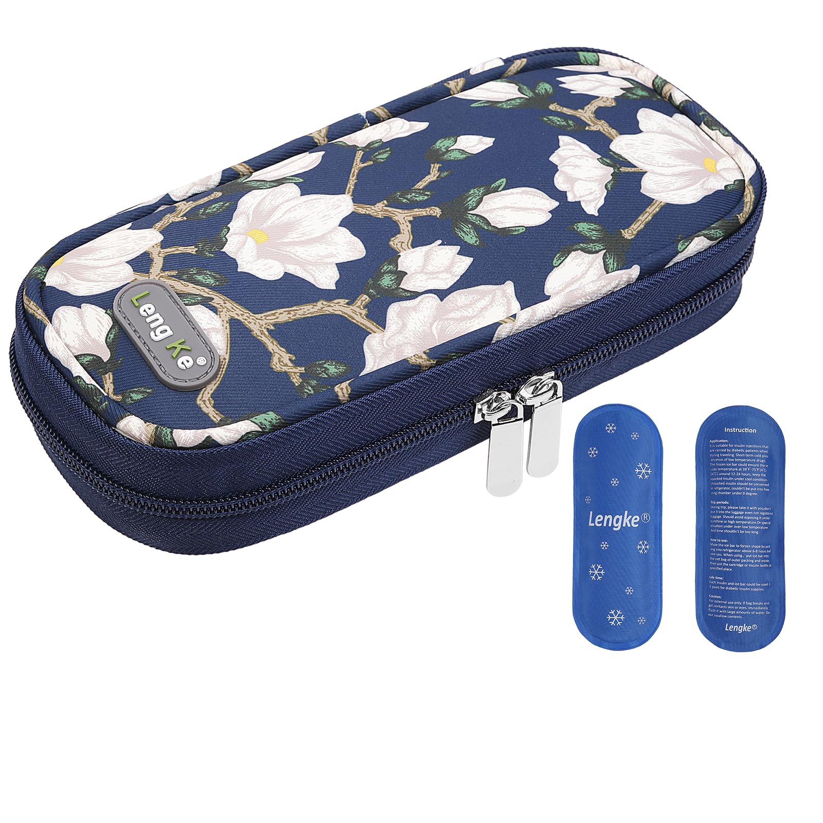 BOMKEE Insulin Cooler Travel Case for Diabetic Insulin Cooling Case Travel Insulin Pen Case Cooler Insulin Bag Carrying Organizer with 2 Ice Pack
