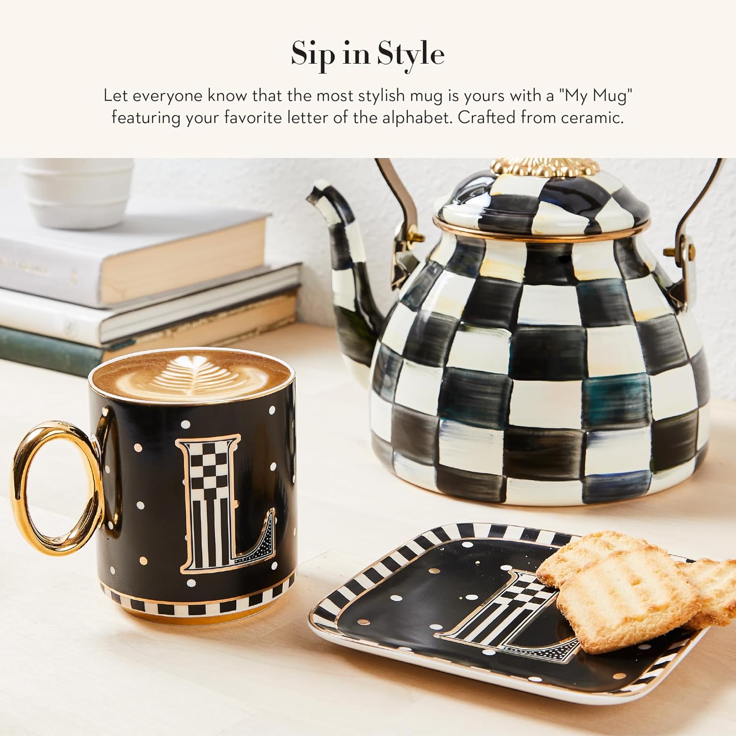 MACKENZIE-CHILDS My Mug, Decorative Ceramic Coffee Mug with Handle, M