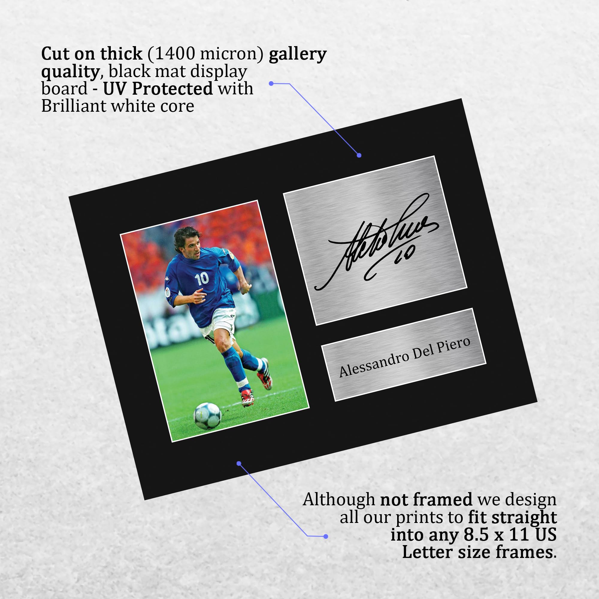 Amazon.com: HWC Trading Alessandro Del Piero Italy Gifts Printed 