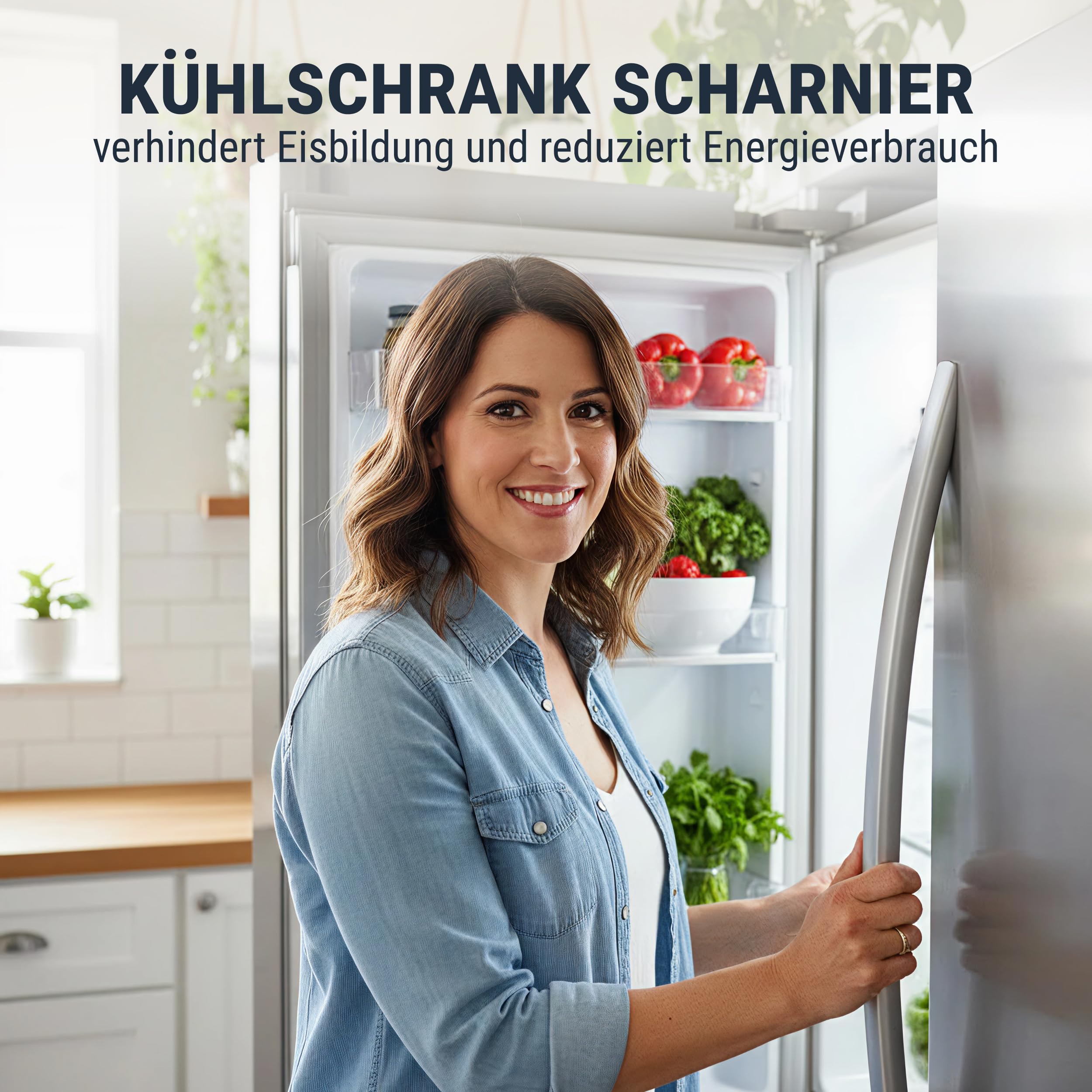 Türscharnier Set kompatibel mit Bosch Siemens 481147 Flachscharnier für Electrolux AEG 4071314258 für Kühlschrank Gefrierschrank für Miele 5546050