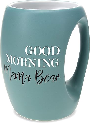 Good Morning Mama Bear - Taza de café abrazable de gres de 16 onzas