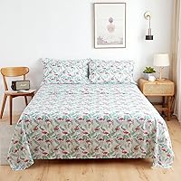 Vista 199 de HENGWEITEXT 18 Inch Cal King Sheets Deep Pocket,4 Piece Sheet Set Breathable and Cooling,Microfiber Sheet Set Deep Pocket,Wrinkle Free Shrinkage &