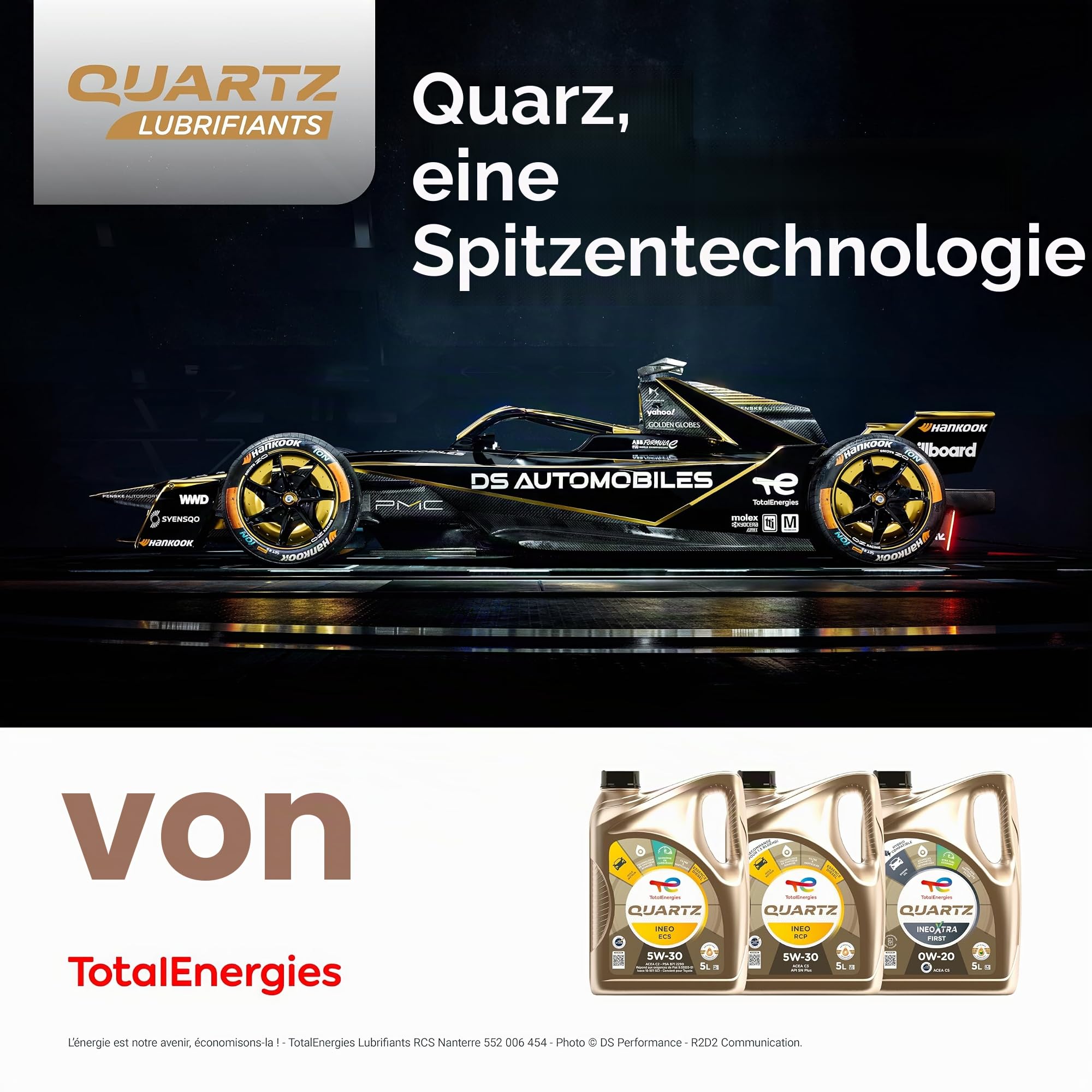 TotalEnergies Quartz Ineo MC3 5W-30 Benzin- und Dieselmotoröl, 5 Liter