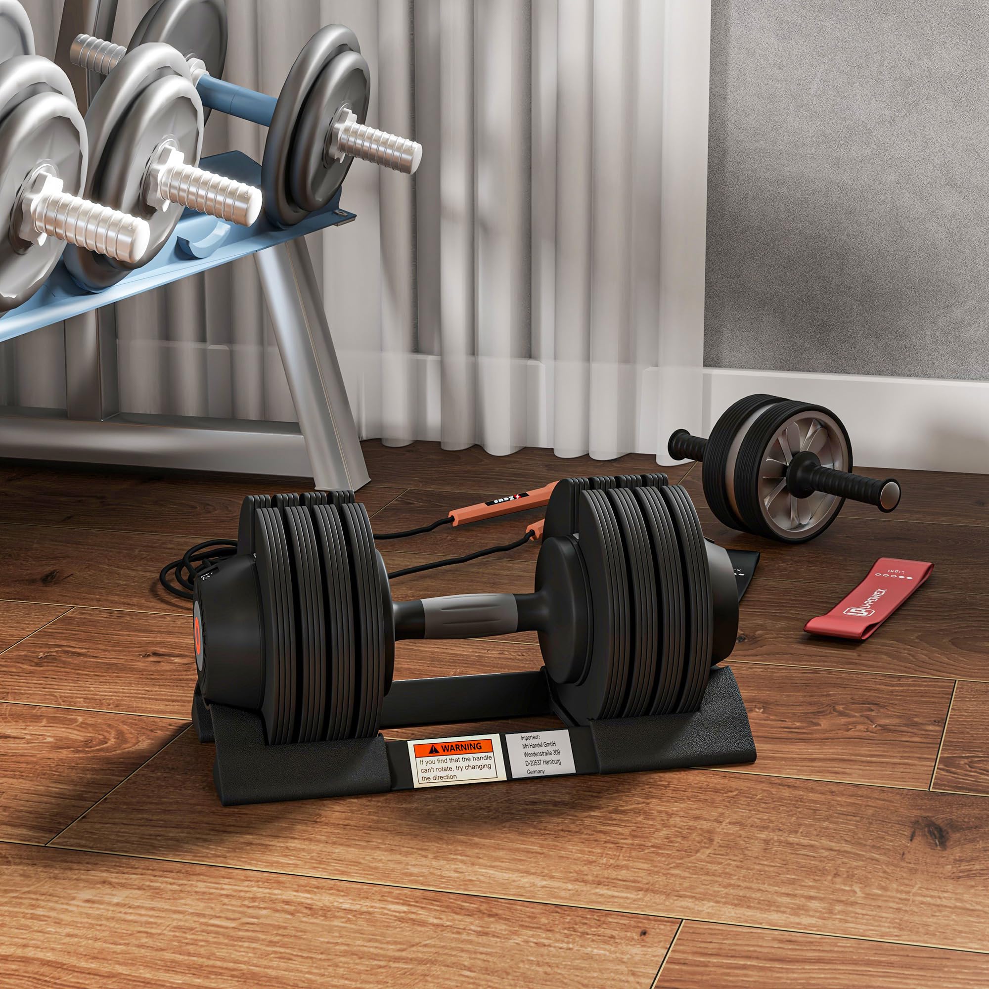 SPORTNOW 3,5-24 kg Verstellbare Hantel mit Ablagefach Rutschfest Griff | Kurzhanteln aus Kunststoff, Dummbell, Zuhause, Fitnessstudio, Krafttraining