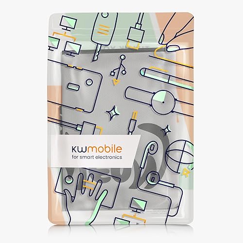 Miniatura 7 de kwmobile Funda compatible con monitor de 27 a 28 pulgadas, con almacenamiento adicional, color gris y negro