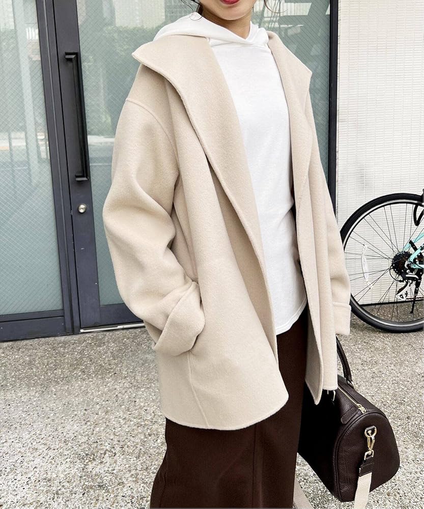 Amazon | [スピック アンド スパン] W/Nyスタンドカラーリバーコート