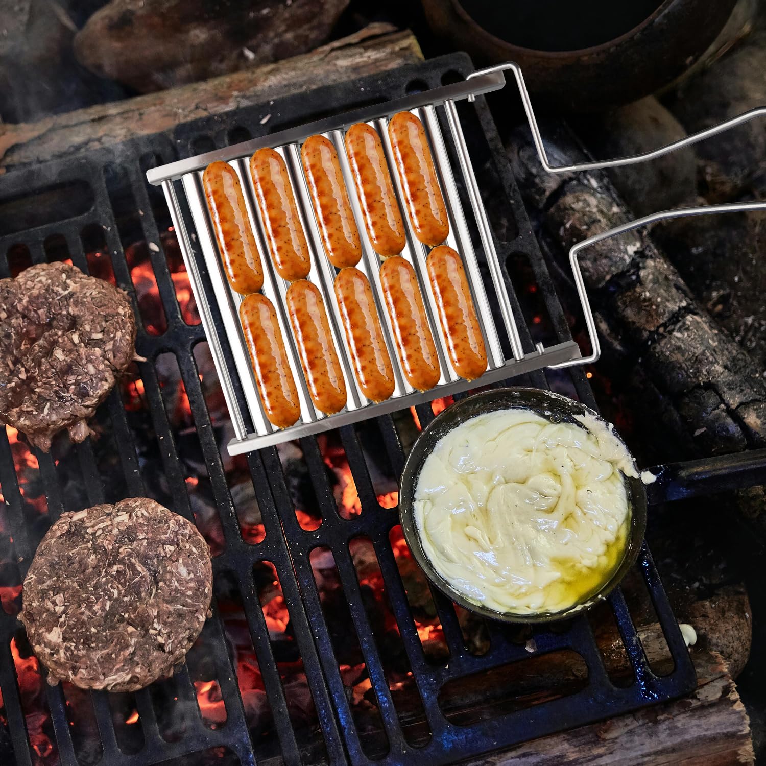 Luckious BBQ Hot Dog Roller Grill - Image 4