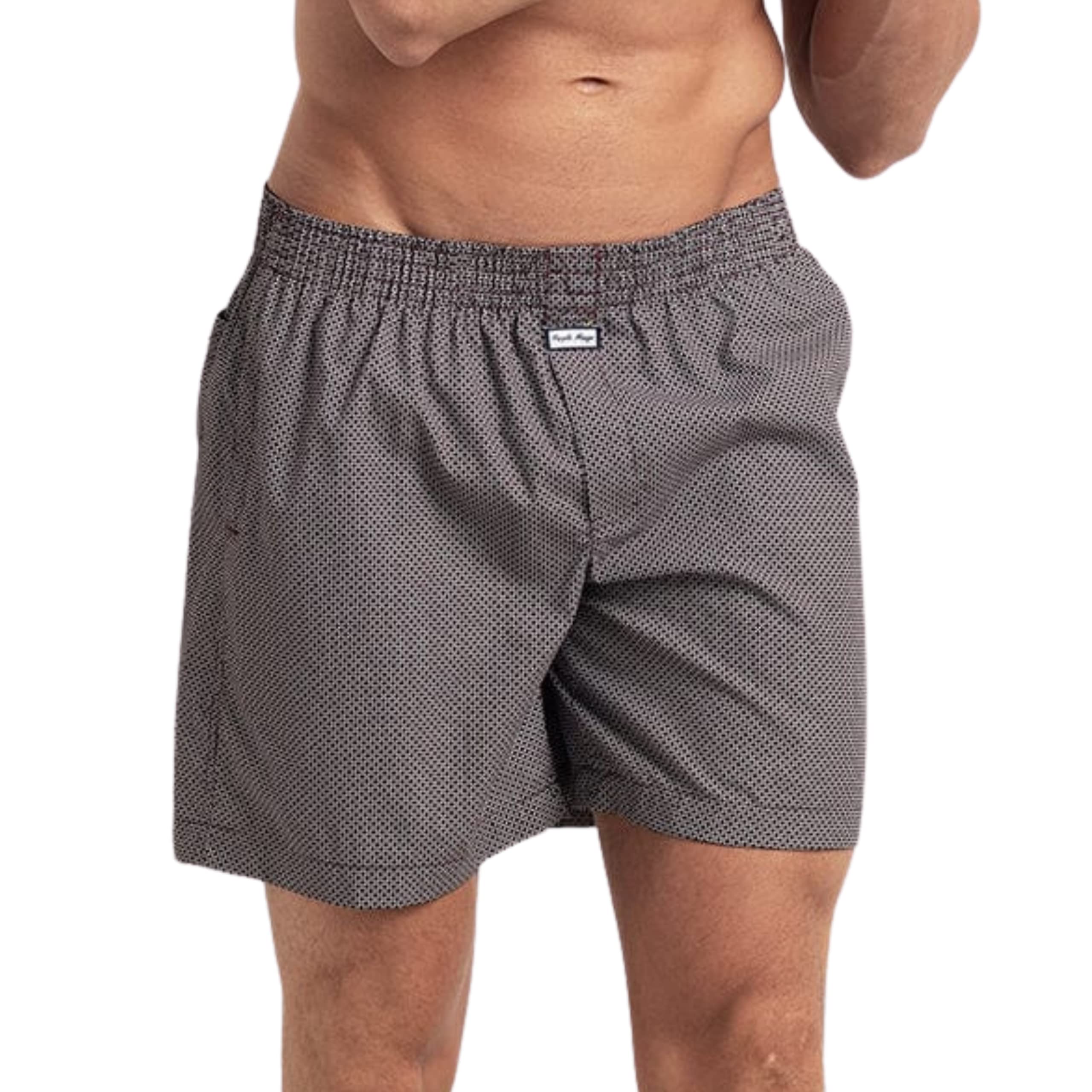 PURPLEMANGO THE FRUIT OF FASHIONPurple Mango Men's Boxer Shorts - Premium Cotton Poplin Fabric - Two Side Zipper & One Back Pocket