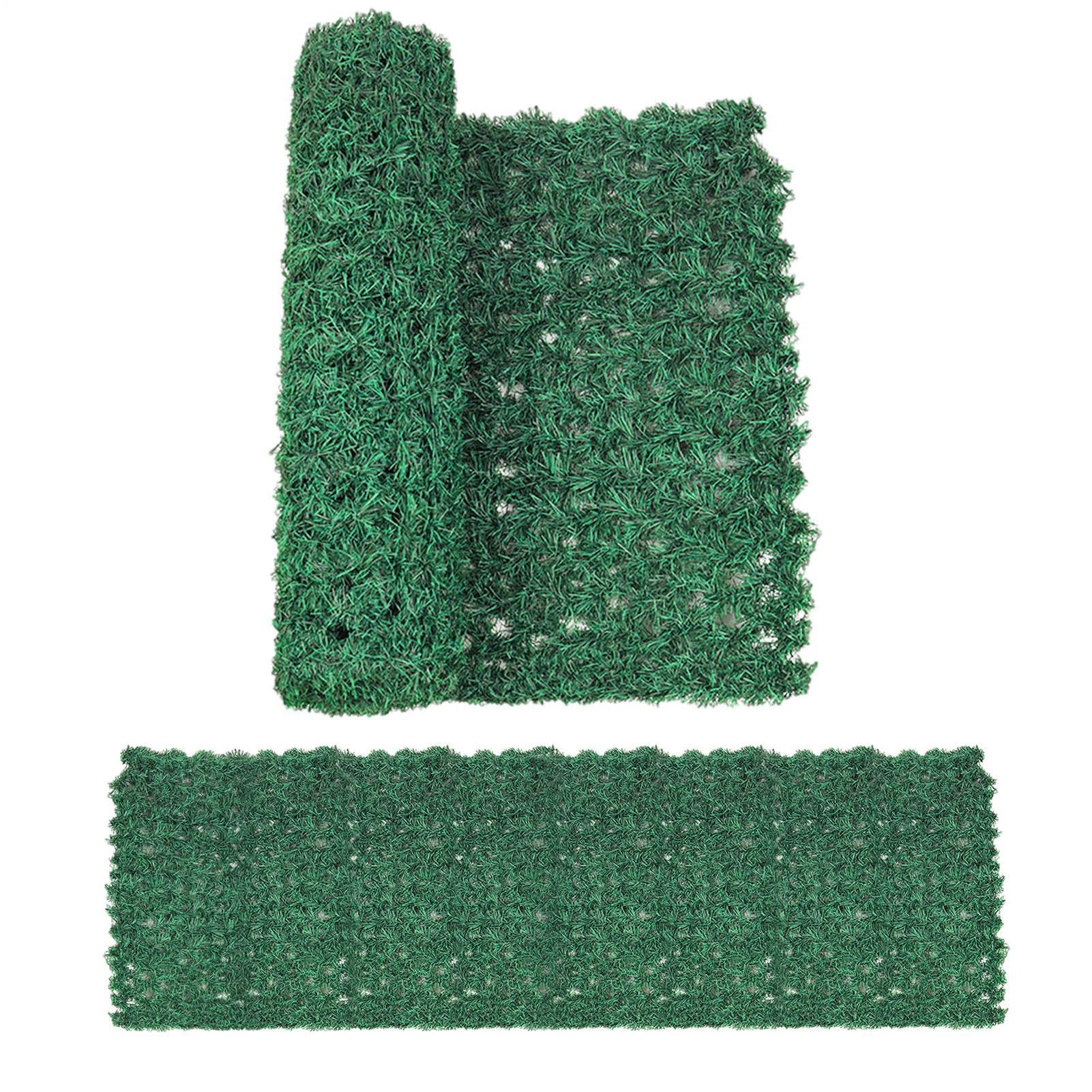 Sztuczne Ogrodzenia Balkonowe Ivy - Green Ivy Fences Osłony poręczy ekranowych | 0.5x2m sztuczny żywopłot ogrodzenie ekran zasłaniający bluszcz ogrodzenie zasłaniające prywatność na wystrój podwórka p