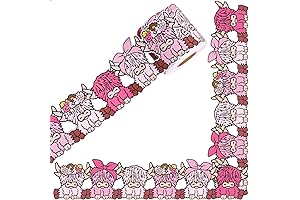 65.6Ft Pink Highland Cow Bulletin Board Borders