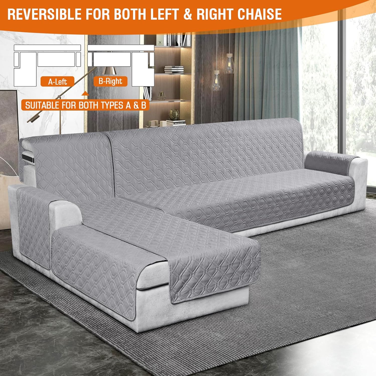 Waterproof L Shaped Sectional Couch Cover