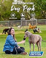 Vista 3 de lesotc Botella de agua para perros, dispensador de agua portátil con cuenco, botella de viaje a prueba de fugas para mascotas, accesorios esenciales