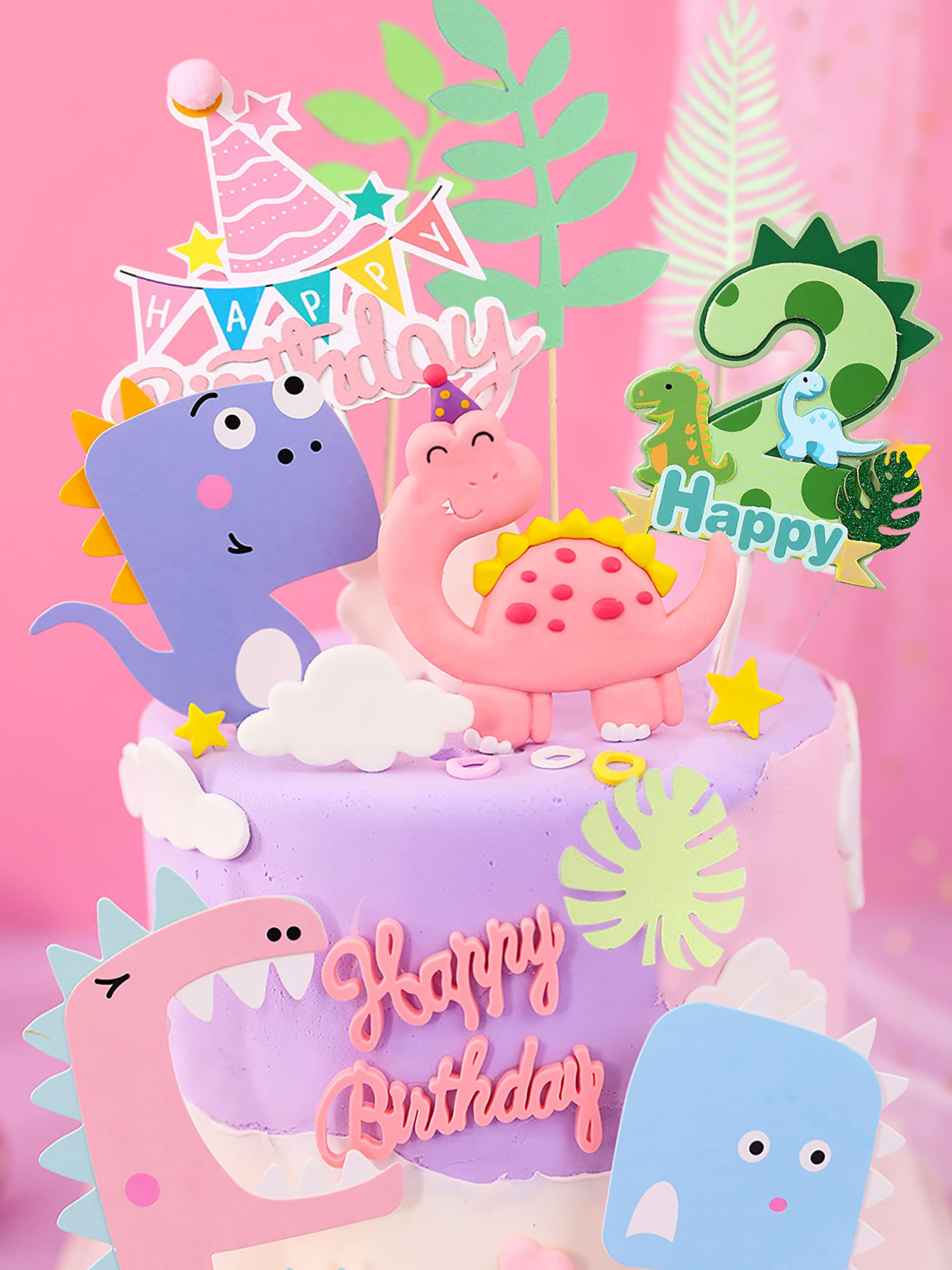 Two Rex Cake Snapklik.com : Two Rex Cake Decoration 2 Birthday Cake Topper Dinosaur ...