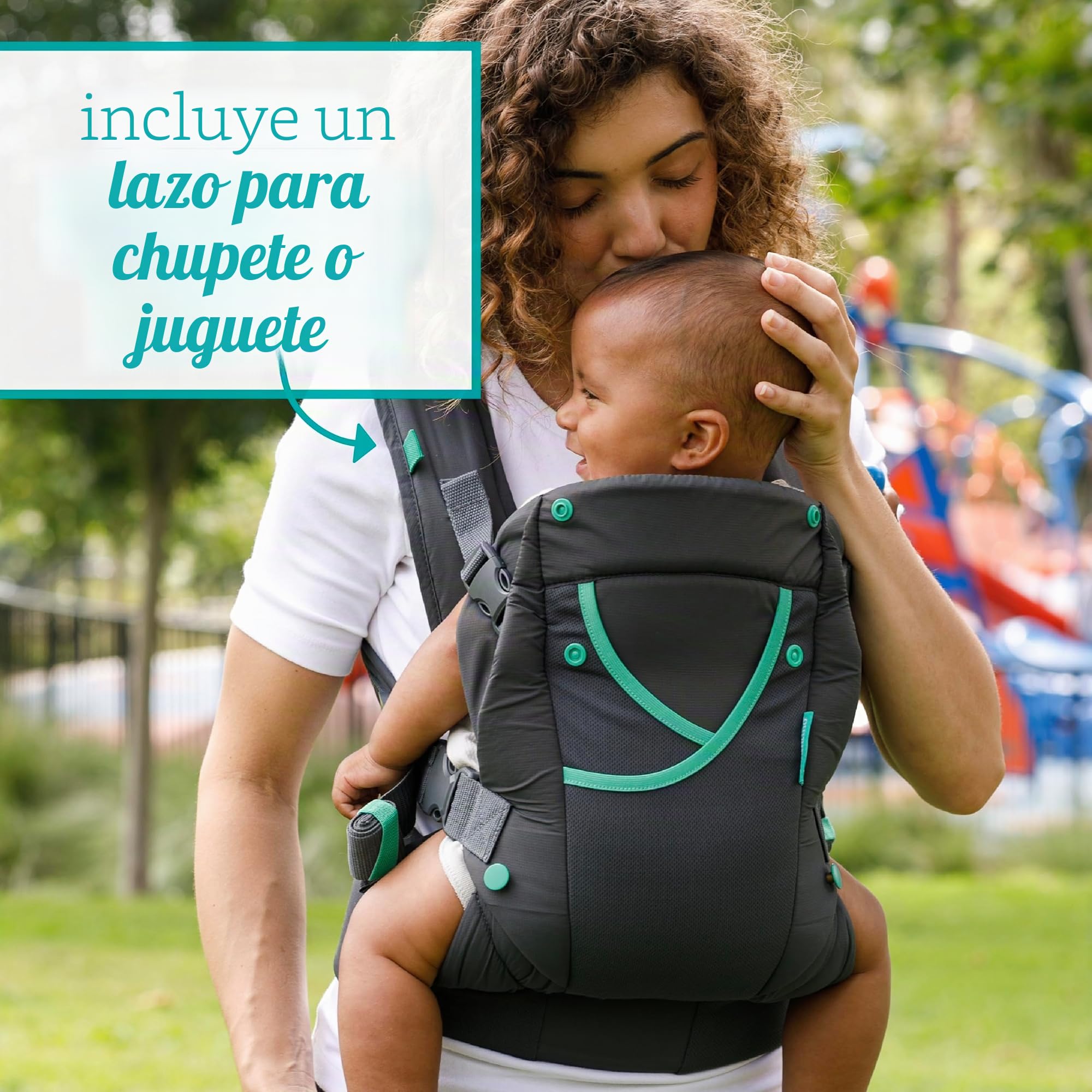 Infantino Portabebés Carry On Active, portabebés Ergonómico con Múltiples Bolsillos para Recién Nacido a Niño Pequeño 3,6–18,1 kg con Tirantes Acolchados, Almacenamiento en Cinturón Lumbar, Gris