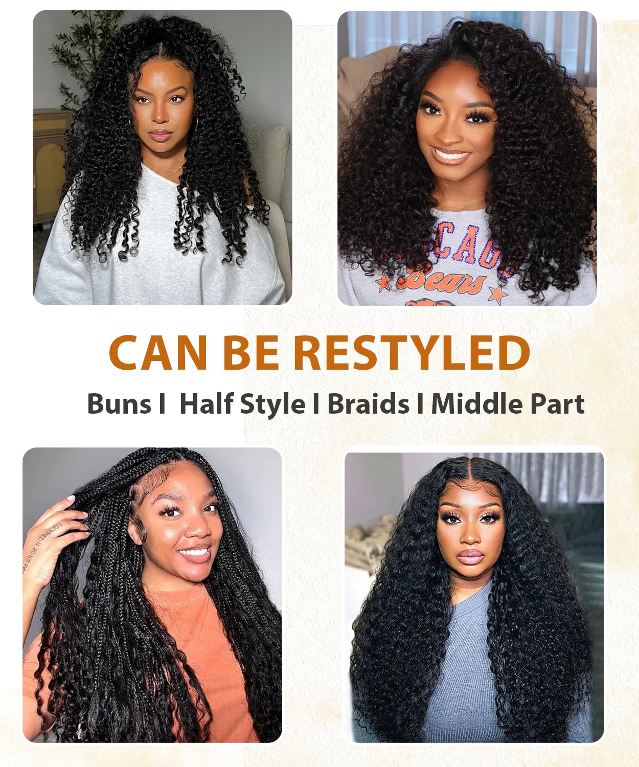 Burmese Cruly Crochet Human Hair Extensions Pre-Separated Lightweight Reusable No Tangle Shedding Thick Invisible Pre-Looped For Boho Braids 50g 22inch