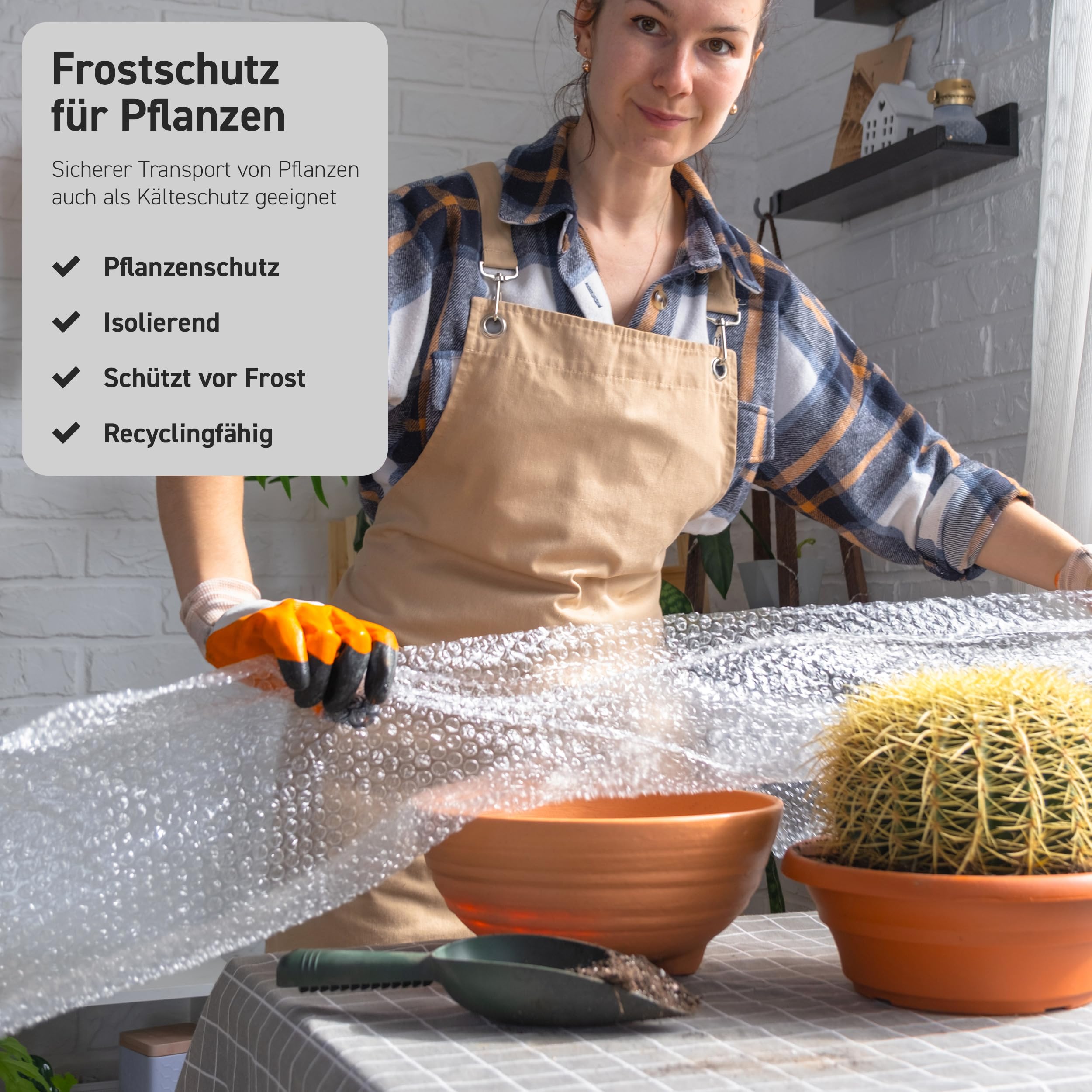 Rotolo di pluriball Premium 50 m – Made in Germany – Imbottitura 60 my per trasloco e spedizione – Pellicola a nodi (30, 40 cm x 10 m)