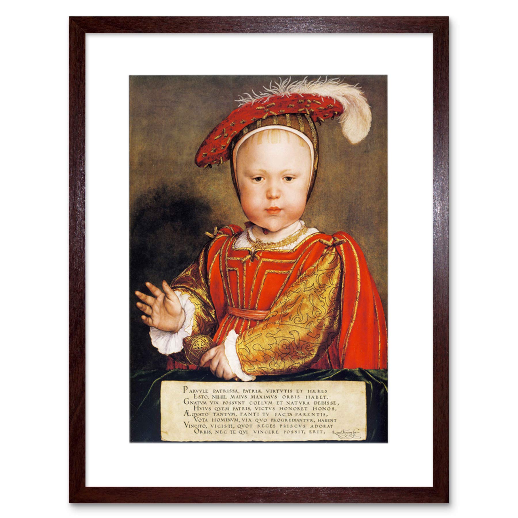 Wee Blue Coo Antique Holbein Junior Tudor King Edward Vi England Framed Wall Art Print