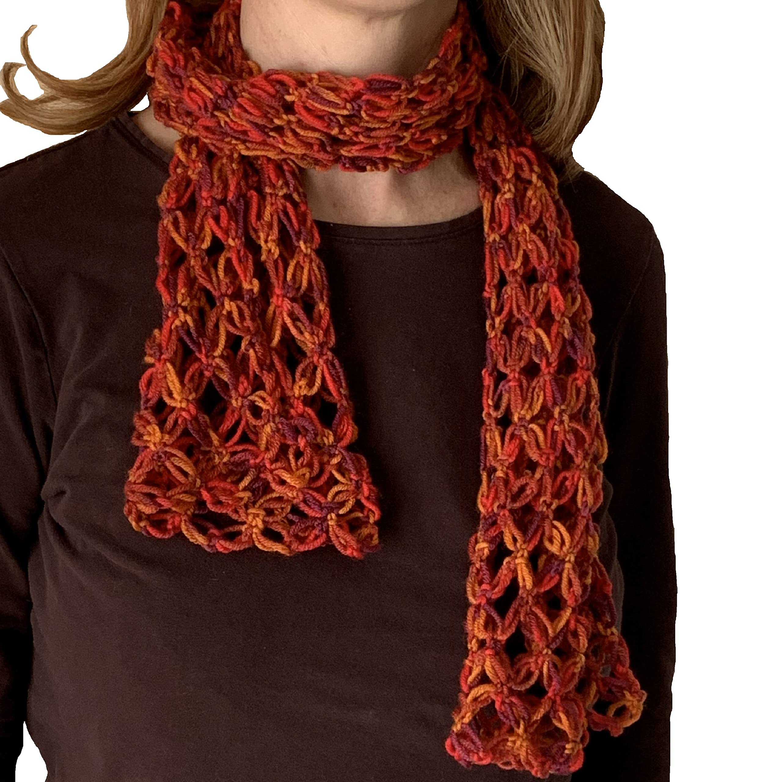 Sciarpa sfumata fatta a mano, sciarpa da donna a uncinetto, in lana merino. Stola in lana merino ARTICOLO ORIGINALE E UNICO MOMpATchWORK