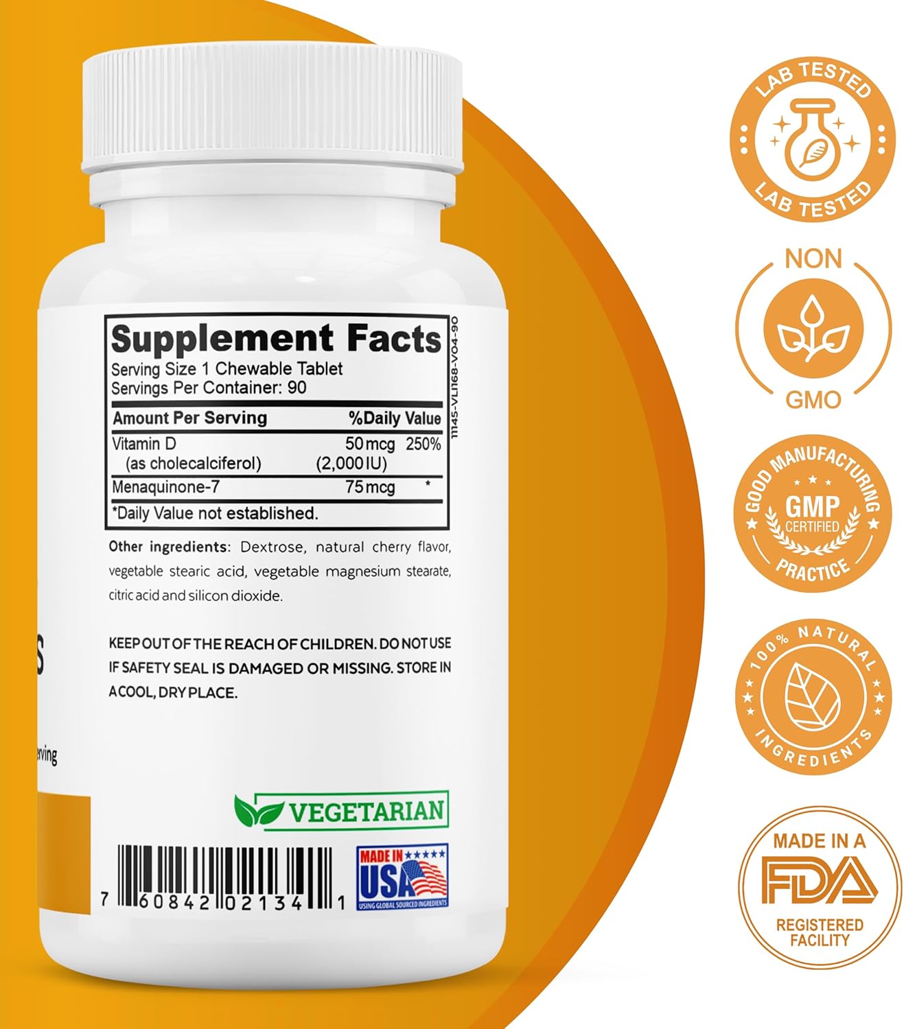 Magnesium Bisglycinate + Vitamin D3 K2 Complex Bundle | Bone Strength, Muscle Relaxation, Calcium Support, Immunity, Heart Health & Daily Wellness
