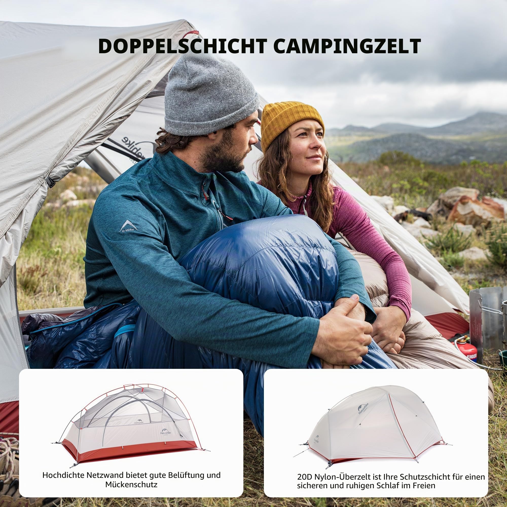 Naturehike Star-River Zelt 2 Personen Doppelzelt Ultraleichtes Zelt Rucksackreisen Wasserdicht Wandern Camping Zelt