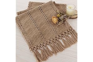 TV Stand Decor: Bohemian Burlap Table Runner