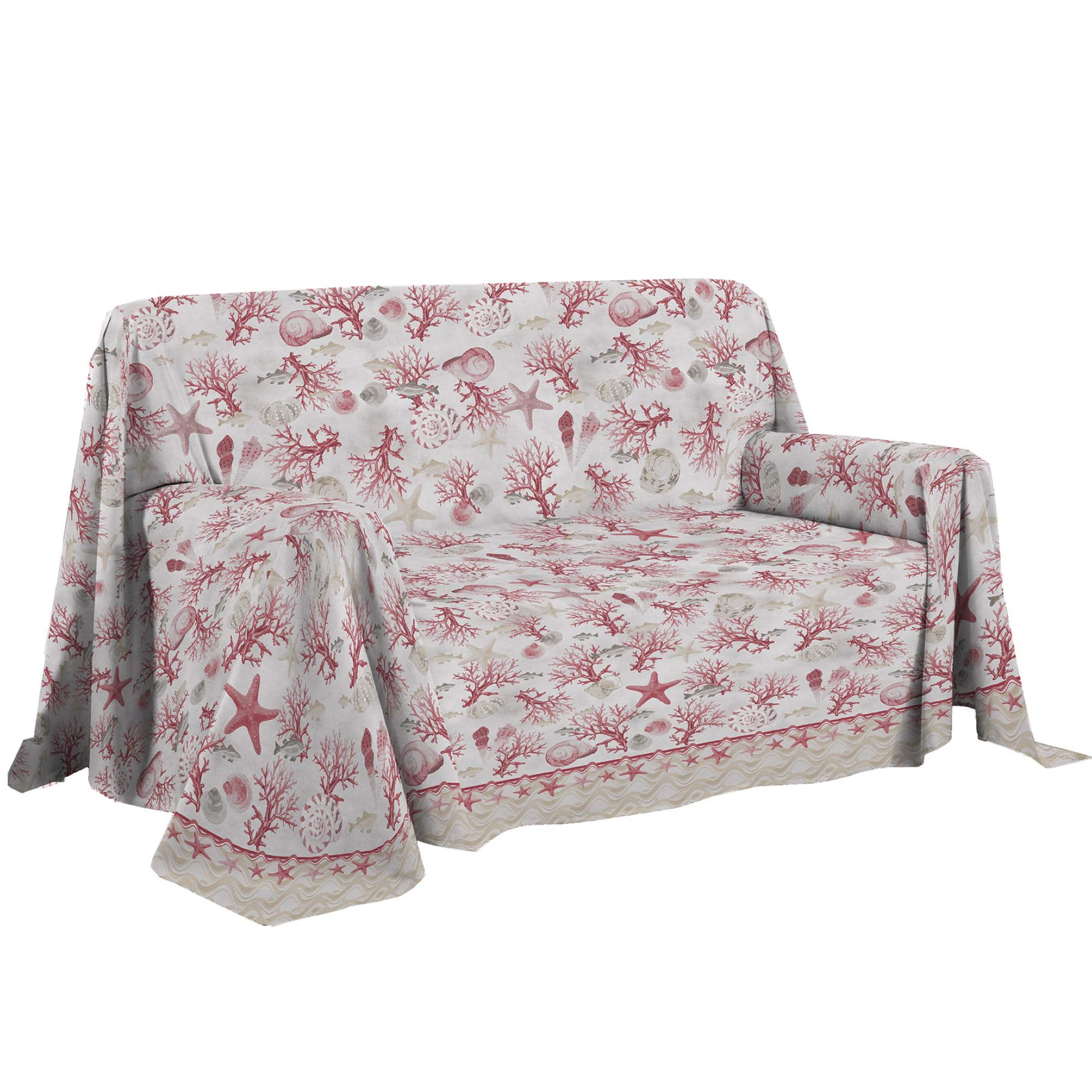 Couvre-lit d'été et housse de canapé 180x290 anti-poussière en pur coton