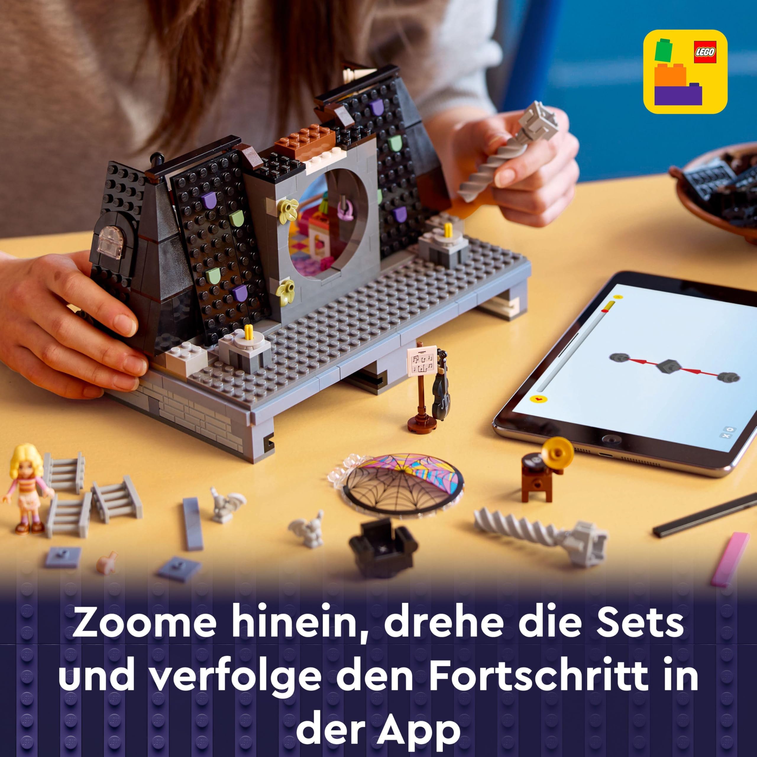 LEGO Wednesday: Wednesdays und Enids Zimmer im Studentenwohnheim, Nevermore Academy zum Sammeln und Umgestalten, Sammlerstück mit 4 Spielfiguren, Spielzeug für Mädchen, Jungen und Fans 76781