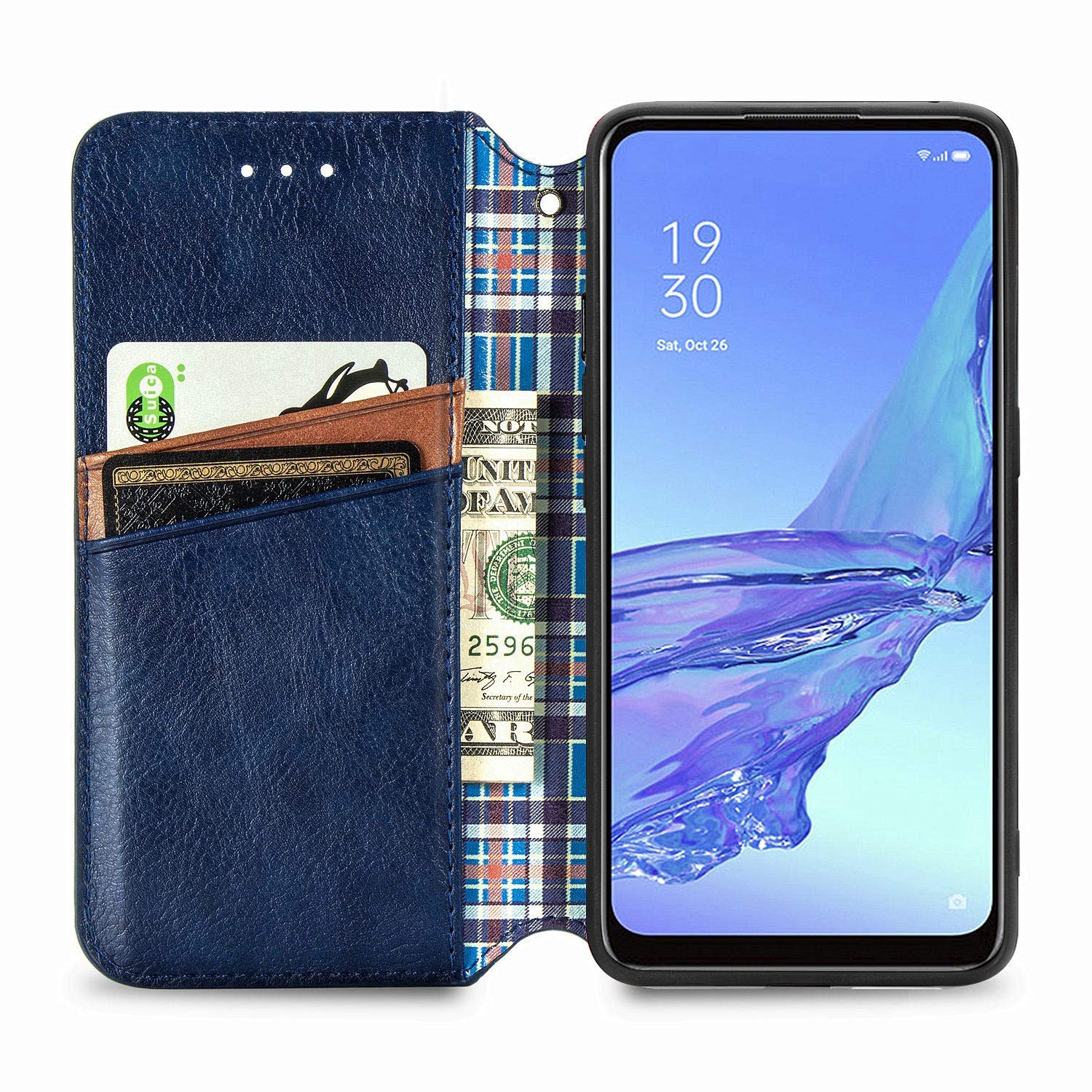 Custodia Portafoglio Con Cerniera Per Xiaomi 11T / 11T Pro | Pelle PU Blu Con Porta Carte, Portamonete E Cordino