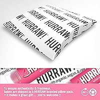 Vista 3 de Hurraw! Bálsamo labial de sandía, paquete de 3: orgánico, certificado vegano, sin crueldad y sin gluten. Sin OMG, ingredientes 100% naturales. Sin