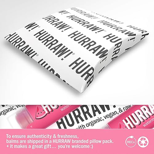 Miniatura 3 de Hurraw! Bálsamo labial de sandía, paquete de 3: orgánico, certificado vegano, sin crueldad y sin gluten. Sin OMG, ingredientes 100% naturales. Sin