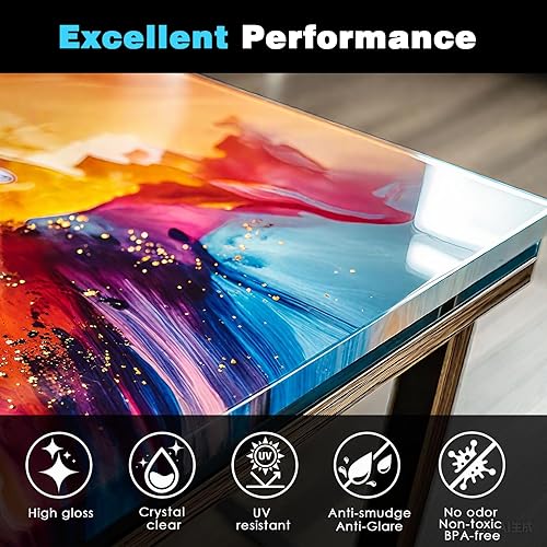 Miniatura 3 de ResinAngel Kit de resina epoxi de 2 galones, fórmula transparente 11, antiamarilleamiento y autonivelante, resina sin burbujas para fabricación de