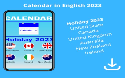 Calendar in English 2023:Amazon.com:Appstore for Android