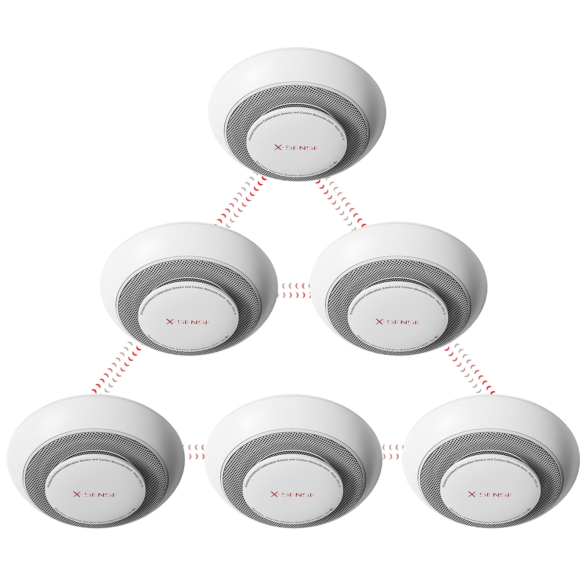 Sponsored Ad - X-Sense 10 Years Battery Wireless Interconnected Combination Smoke Carbon Monoxide Detector Alarm with , La...
