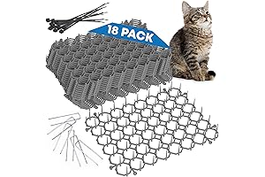 18 Pack Cat Deterrent Scat Mat For Cats - 8x6 Inch, Grey