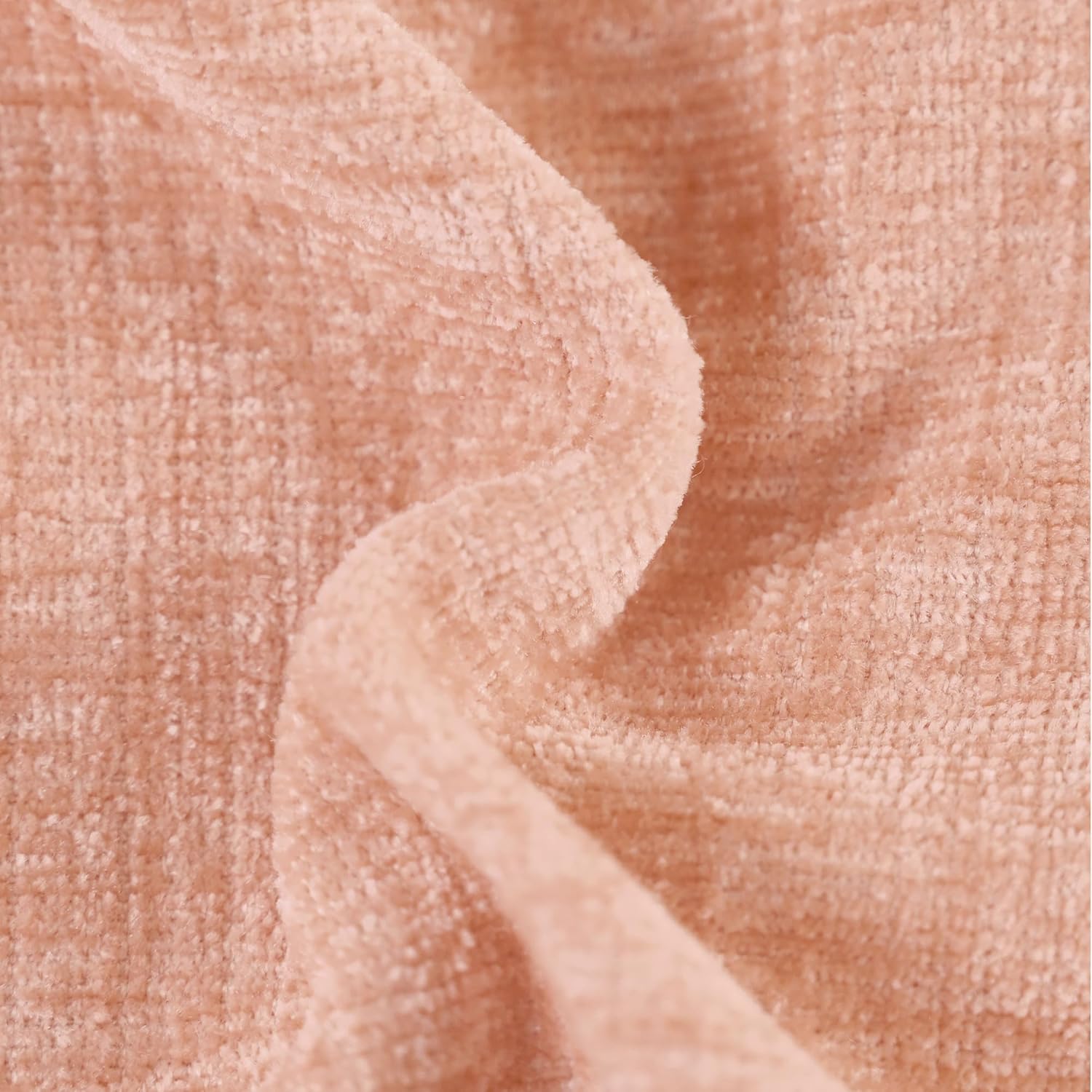 CaliTime Throw Pillow Covers Decorative 20 X 20 Inches Pack of 2 Cotton Thread Stitching Edges Solid Dyed Soft Chenille Cushion Cases for Couch Sofa Bed Living Room Farmhouse Dusty Pink