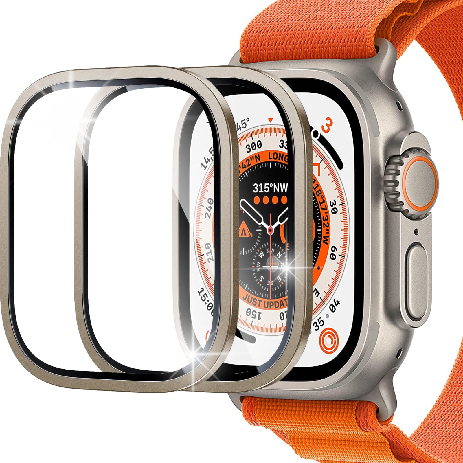Amazon.co.jp: Miimall Apple Watch Ultra 49mm対応【チタン材質枠 